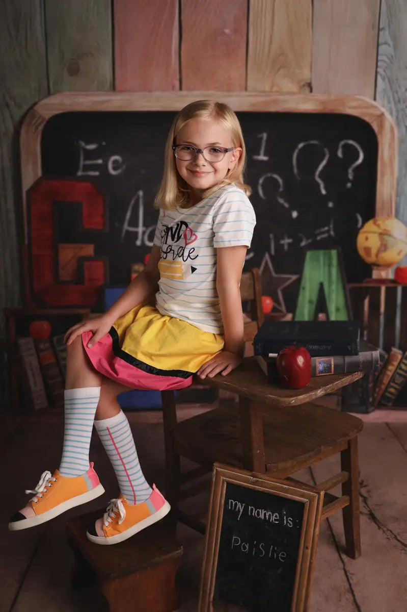 Kate Back to School Summer Blackboard Colorful ABC Backdrop