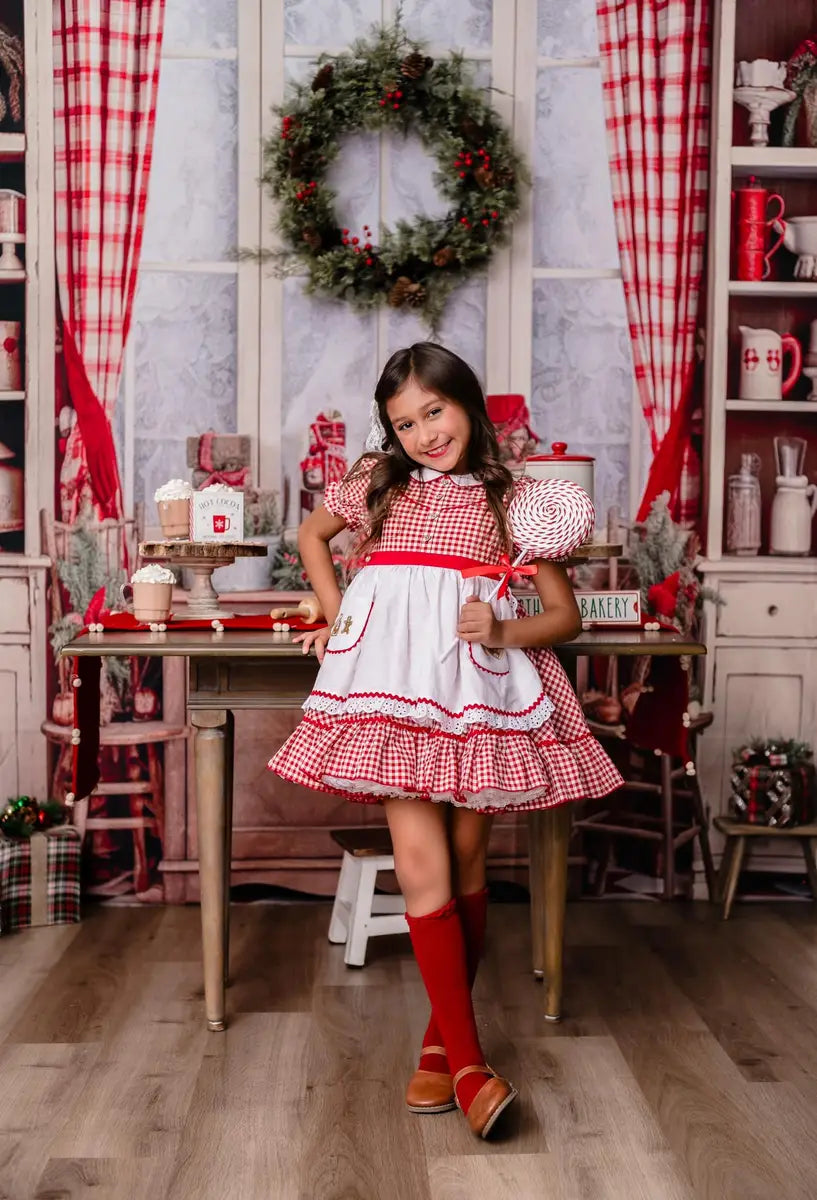 Kate Valentine's Day Red Cupboard Backdrop for Photography