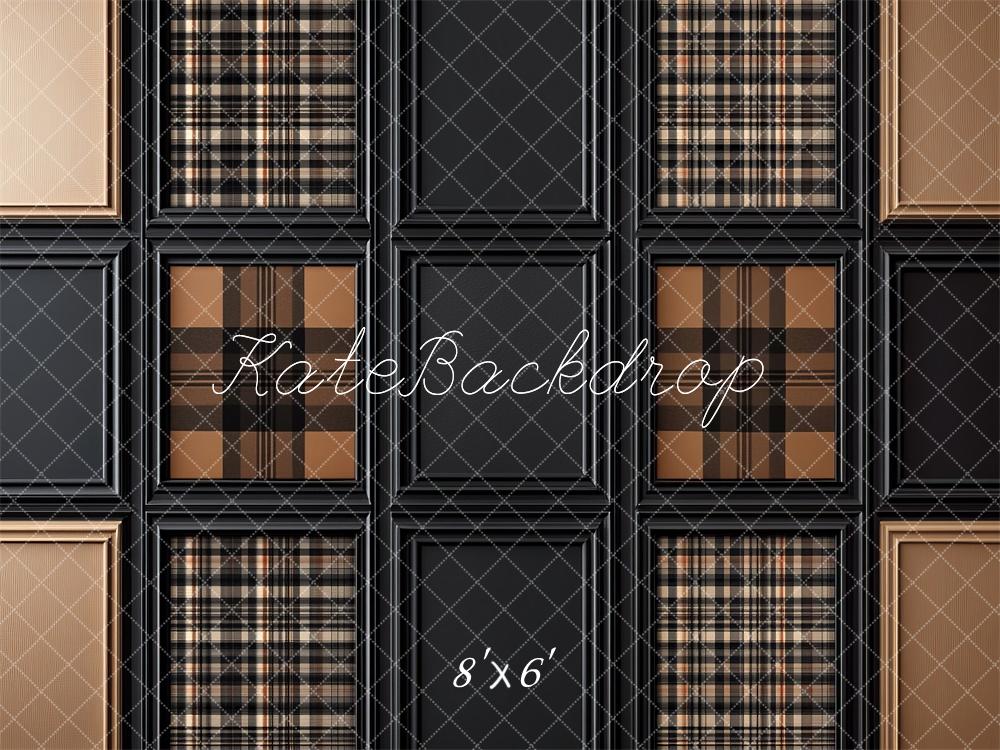 Kate Father's Day Plaid Frame Pattern Backdrop Designed by Mini MakeBelieve