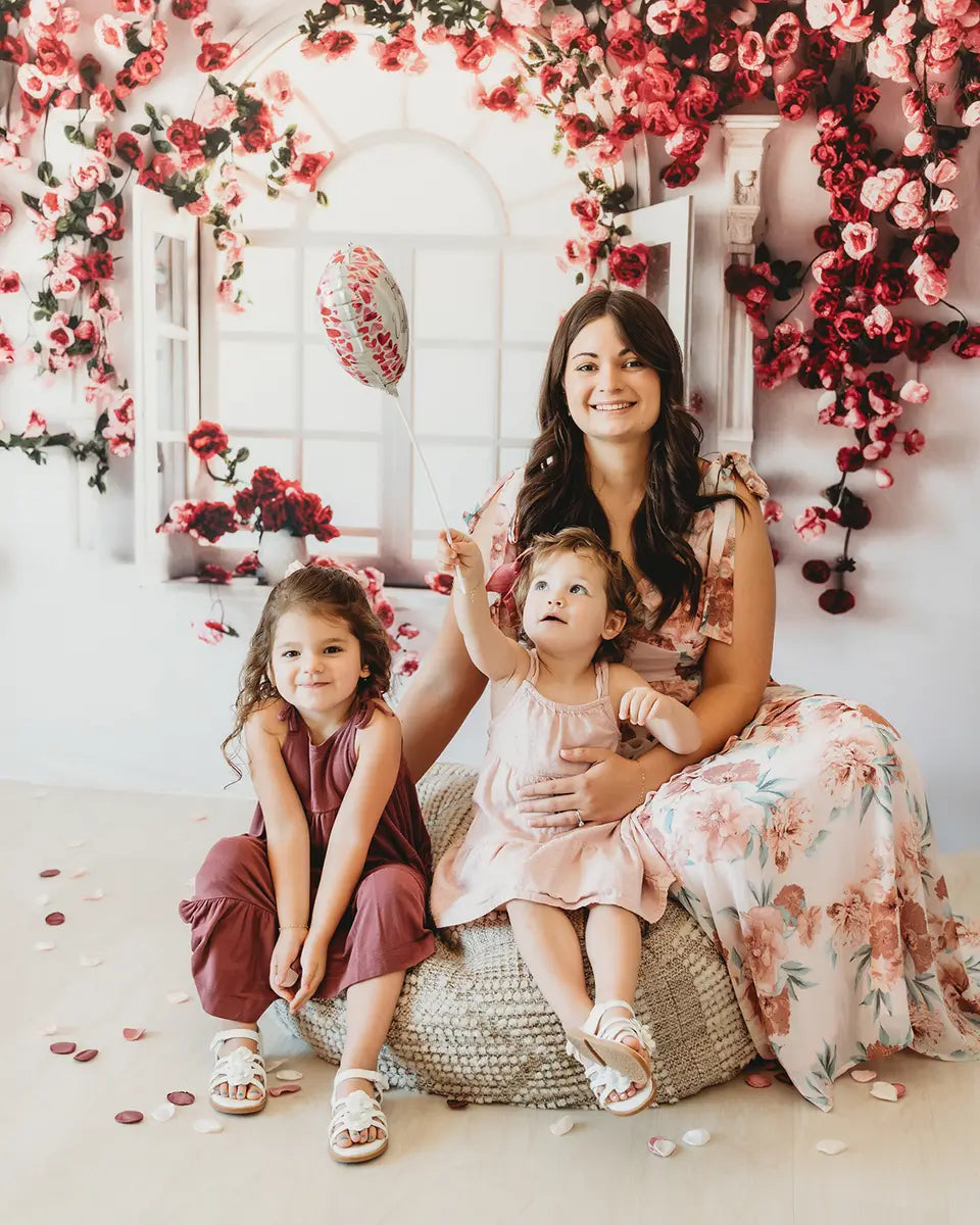 Kate Valentine's Day Spring Floral Wall Backdrop Designed by Emetselch