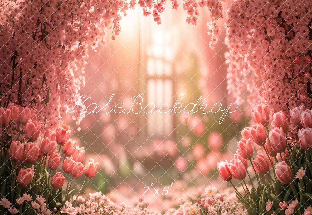 Kate Spring Tulip Floral Garden Backdrop Designed by Emetselch