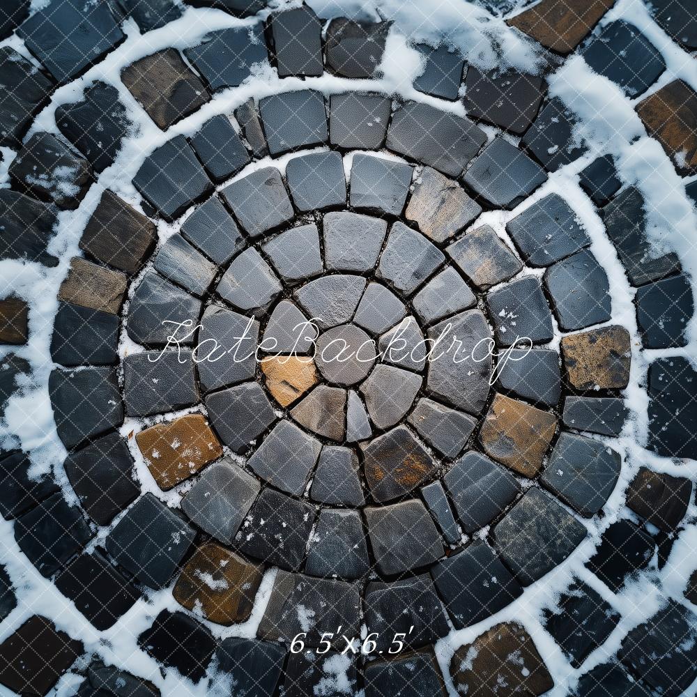 Kate Cobblestone Snowy Spiral Floor Backdrop Designed by Patty Roberts