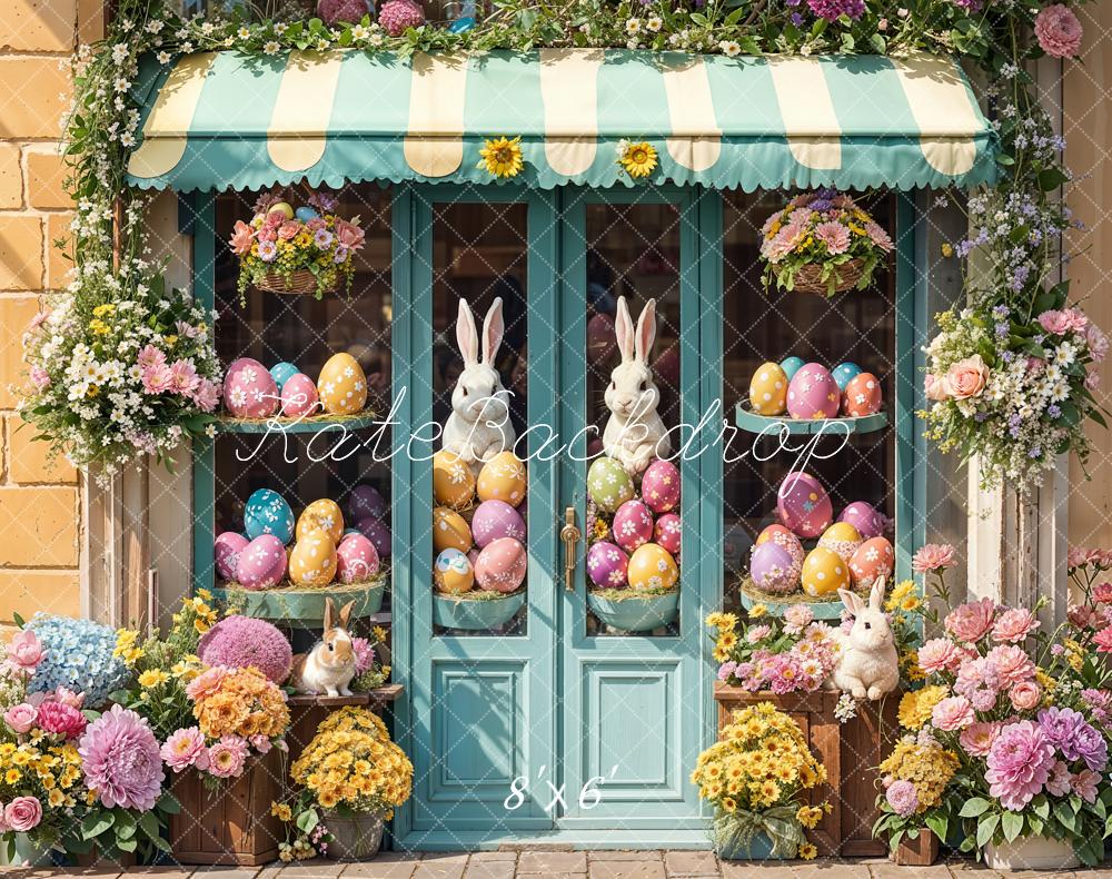 Kate Easter Bunny Eggs Flower Shop Backdrop Designed by Emetselch