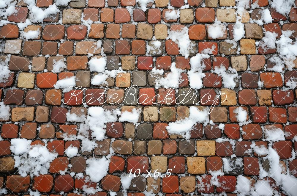 Kate Winter Stone Snow Floor Backdrop Designed by Patty Roberts