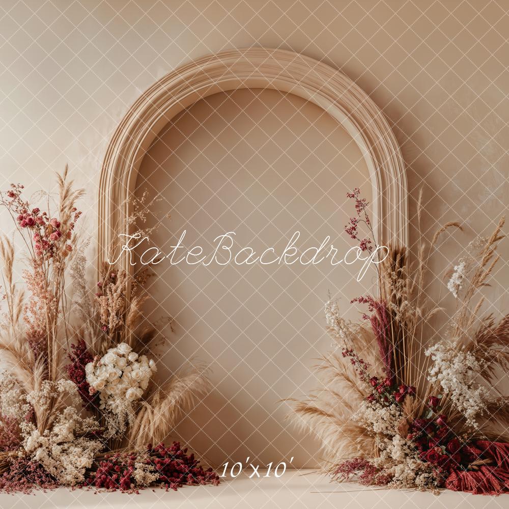 Kate Boho Flower Arch Neutral Backdrop Designed by Emetselch