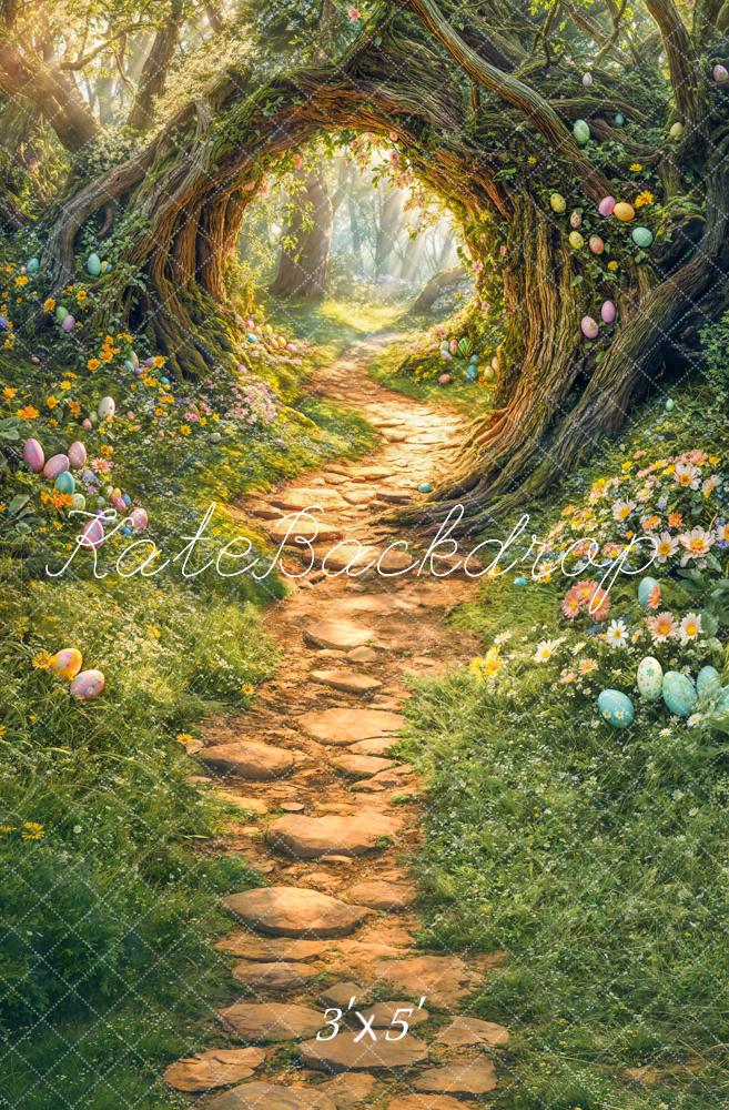 Kate Easter Forest Tree Arch Path Backdrop Designed by Emetselch