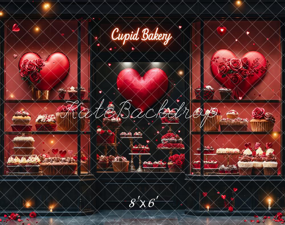 Kate Valentine's Day Bakery Heart Cake Backdrop Designed by Emetselch