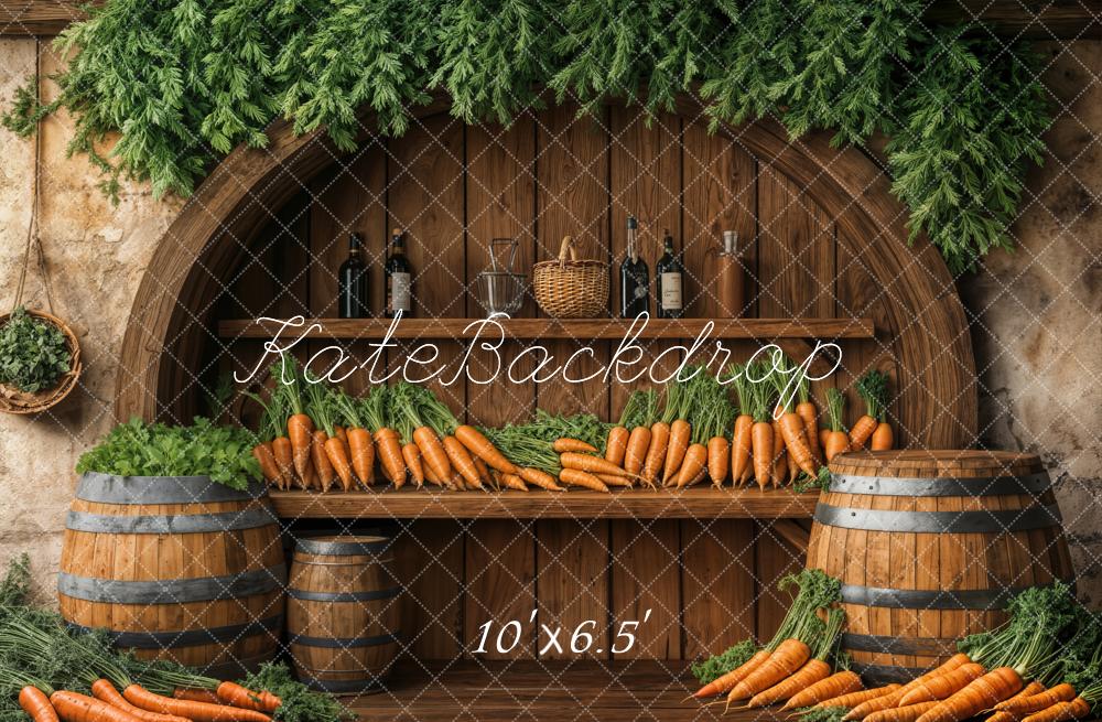 Kate Easter Rustic Carrot Farmhouse Backdrop Designed by Emetselch