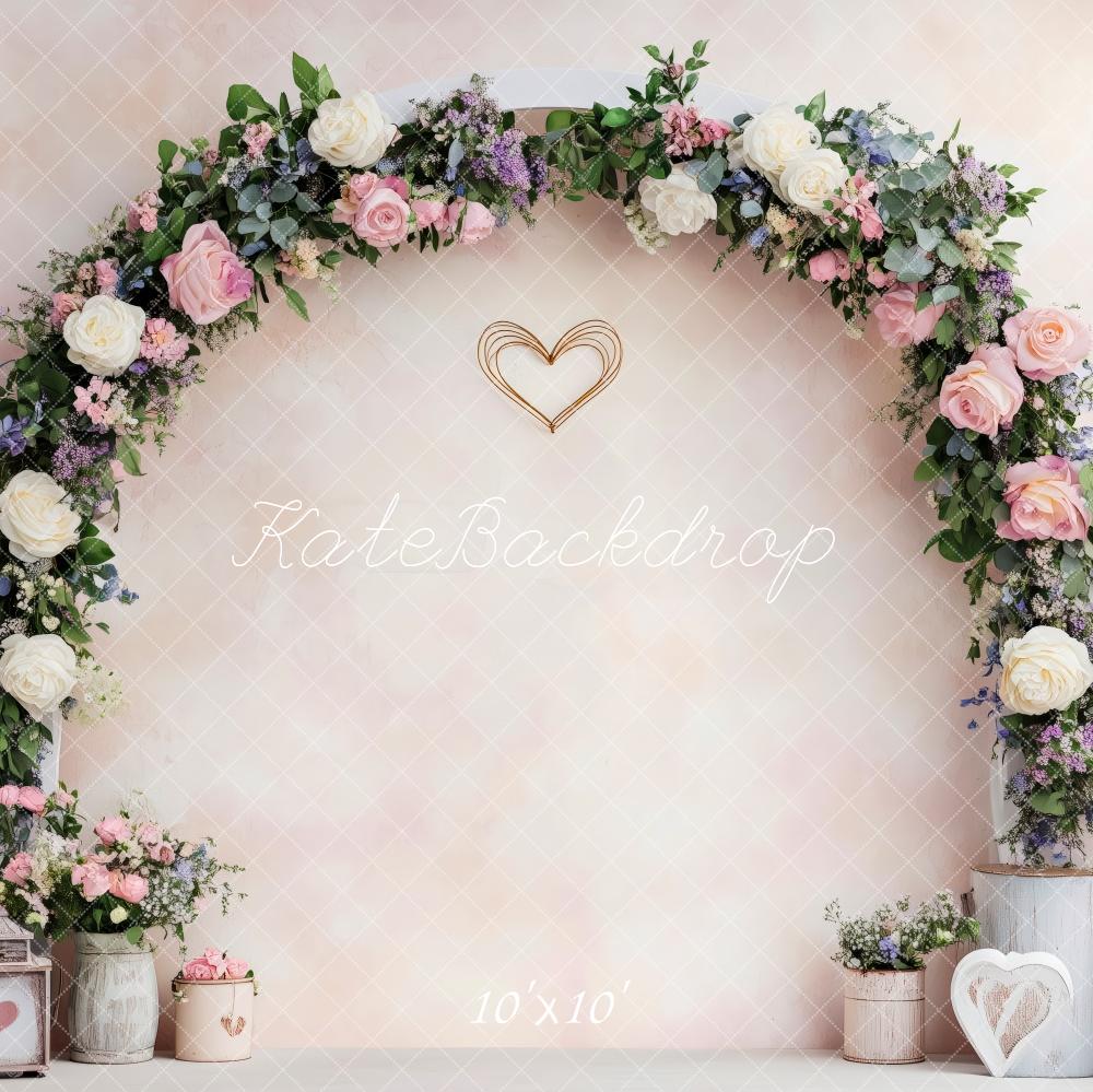 Kate Valentine Flower Arch Romantic Backdrop Designed by Patty Roberts