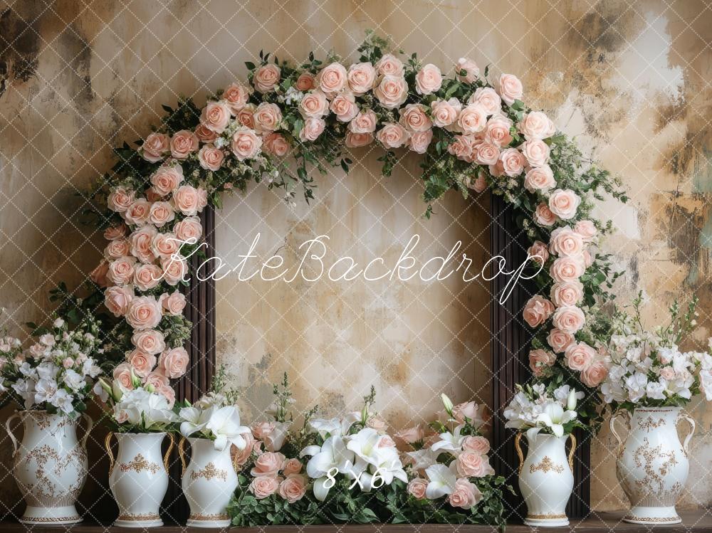 Kate Valentine Flower Arch Wedding Backdrop Designed by Mini MakeBelieve