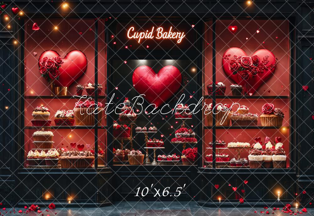 Kate Valentine's Day Bakery Heart Cake Backdrop Designed by Emetselch