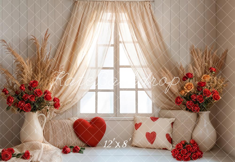 Kate Valentine Boho Curtain Window Backdrop Designed by Emetselch