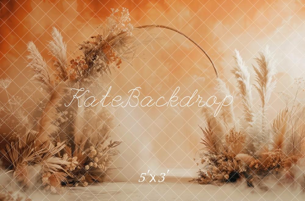 Arco Bohemio de Otoño Fondo Naranja Diseñado por Patty Robert