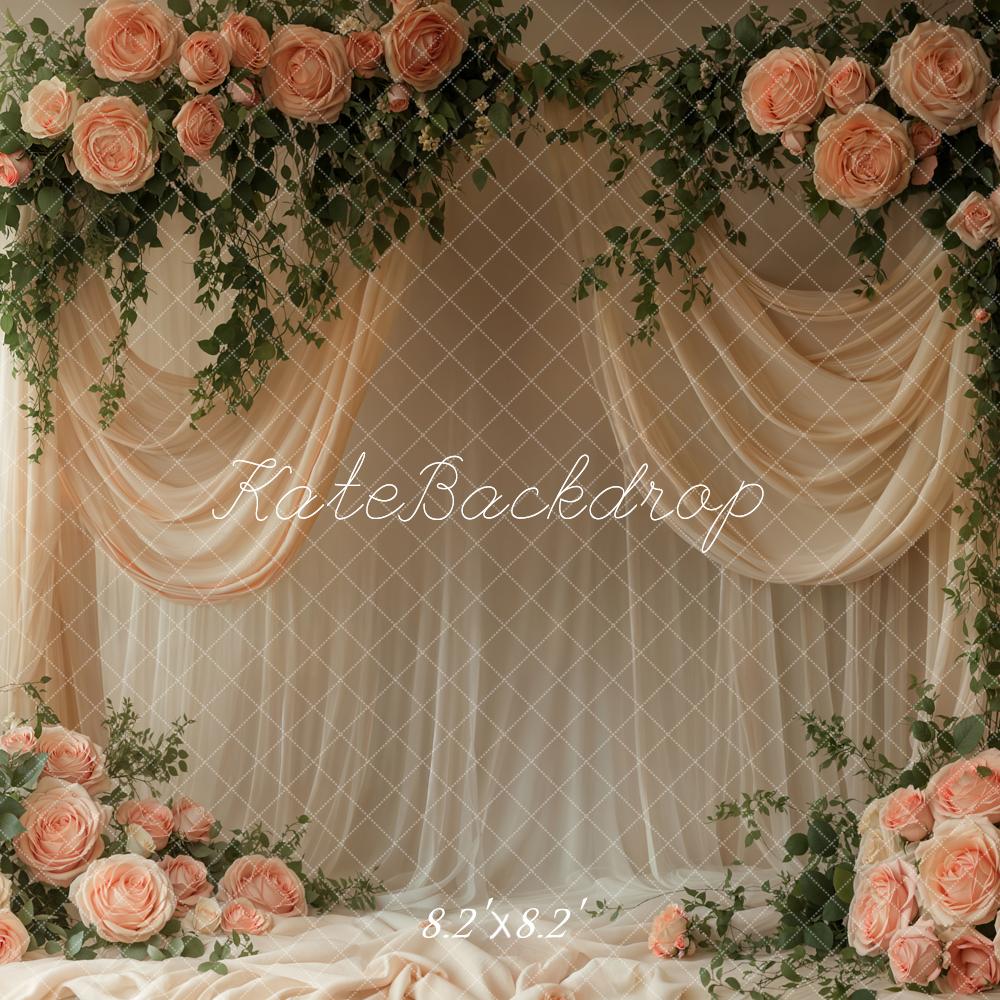 Kate Spring Flower Arch Drapes Wedding Backdrop Designed by Emetselch