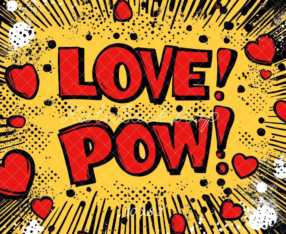 Kate Valentine Comic Pop Art Love Backdrop Designed by Patty Roberts