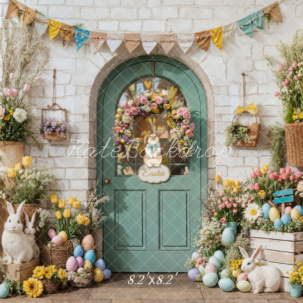 Lightning Deal #5 Kate Easter Bunny Flowers Door Backdrop Designed by Emetselch