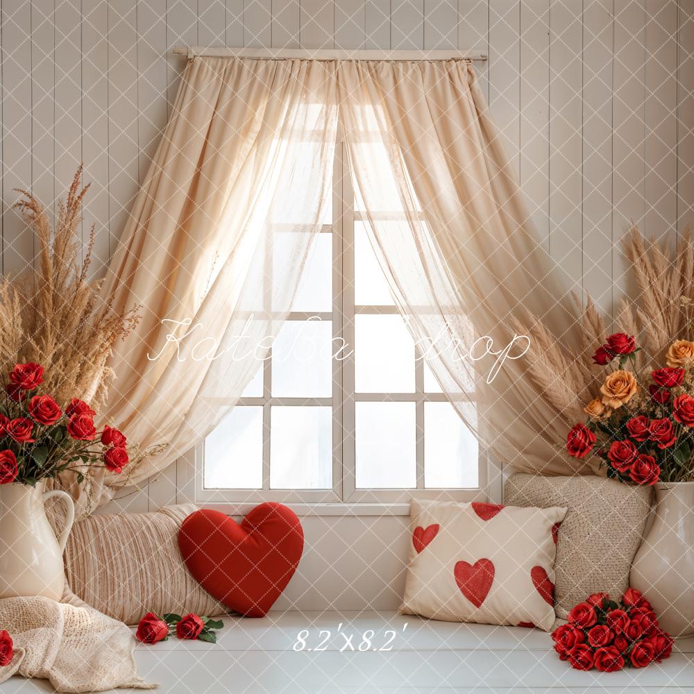 Kate Valentine Boho Curtain Window Backdrop Designed by Emetselch