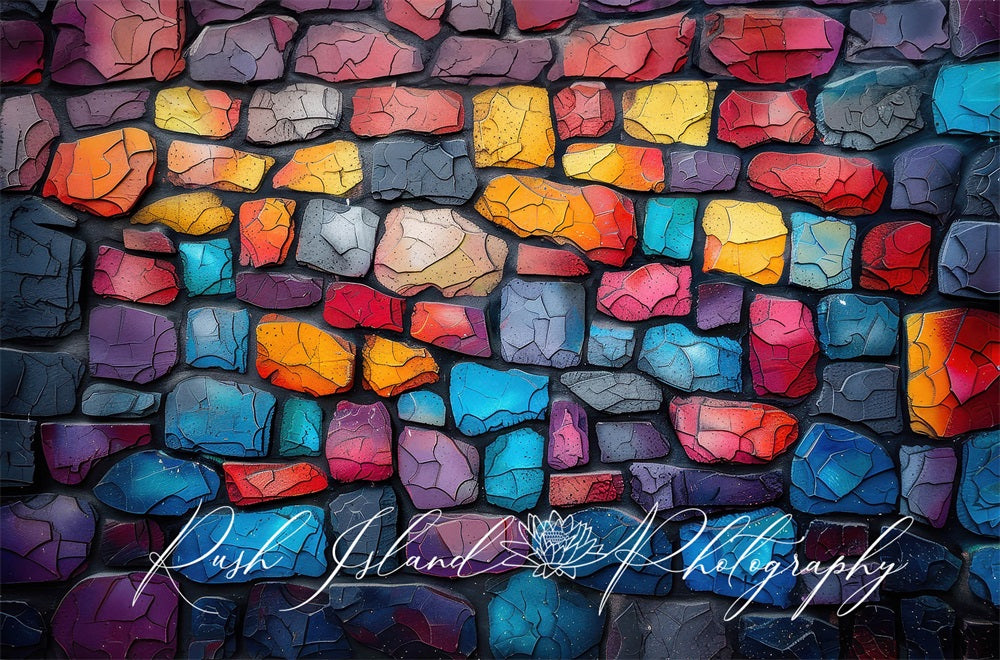 Kate Colorful Stone Wall Backdrop Designed by Laura Bybee