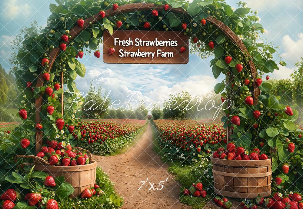 Kate Spring Strawberry Farm Arch Backdrop Designed by Emetselch