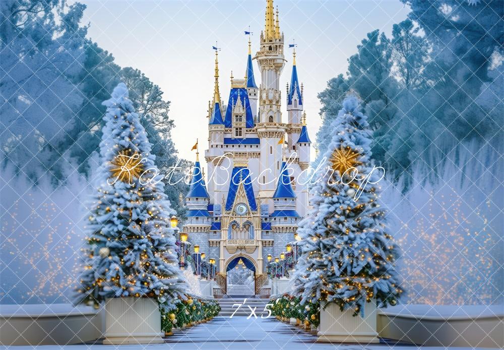 Kate Christmas Frozen Kingdom Castle Backdrop Designed by Mini MakeBelieve