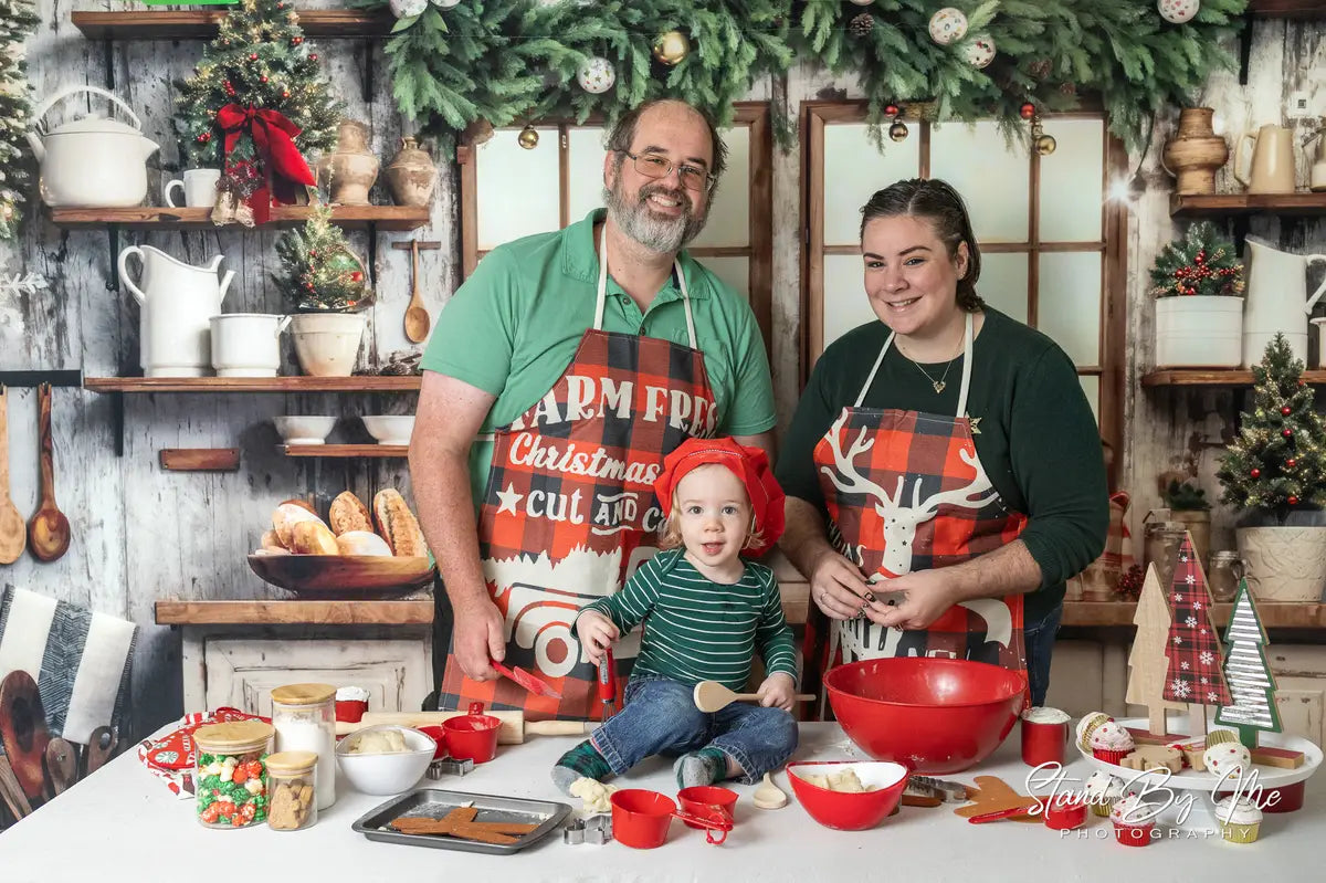 Kate White Christmas Kitchen Backdrop Designed by Emetselch