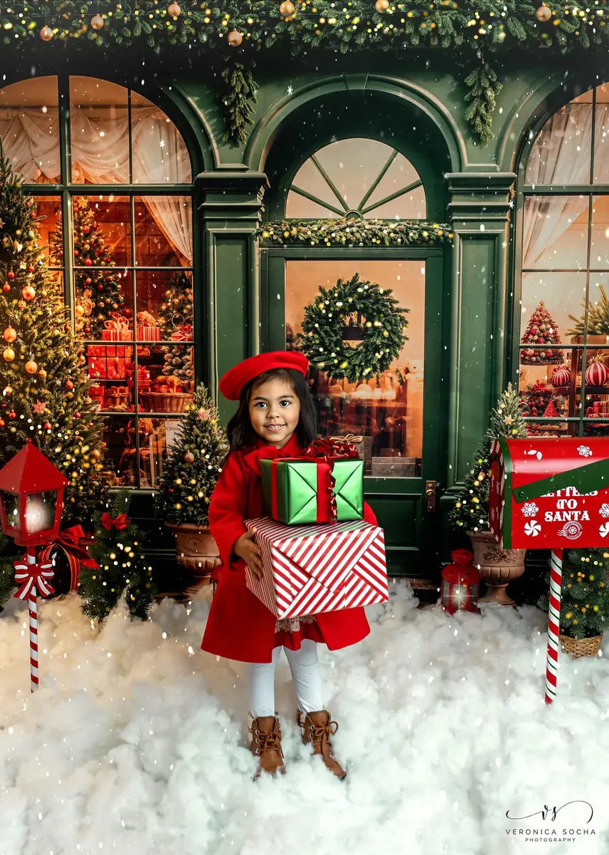 Retro Donkergroene Kerstcadeauwinnaar Foto Achtergrond Ontworpen door Emetselch.