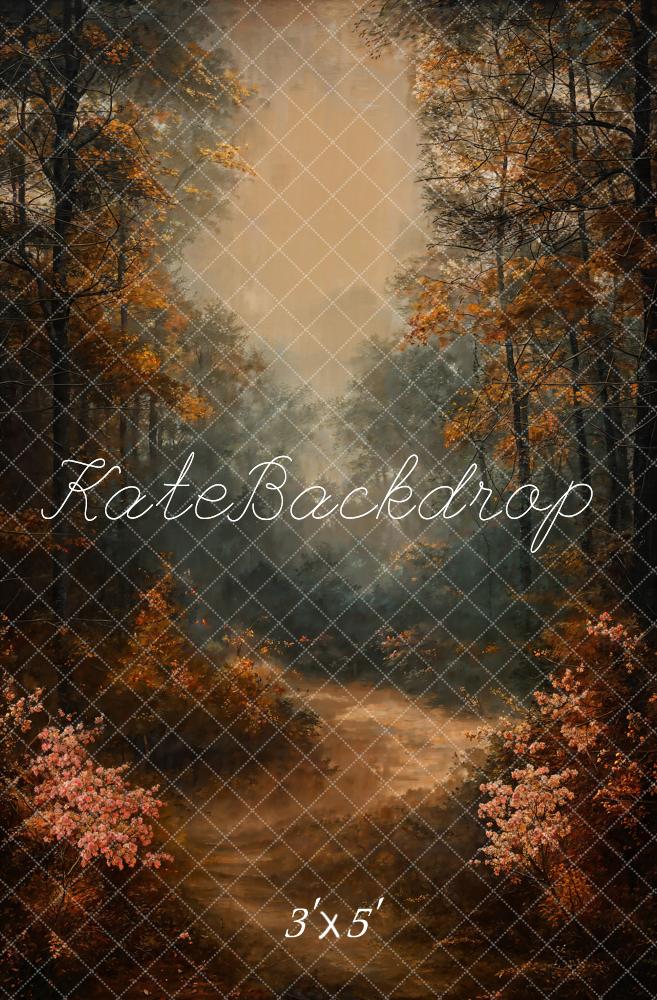 Kate Dark Maple Forest Road Backdrop Designed by GQ