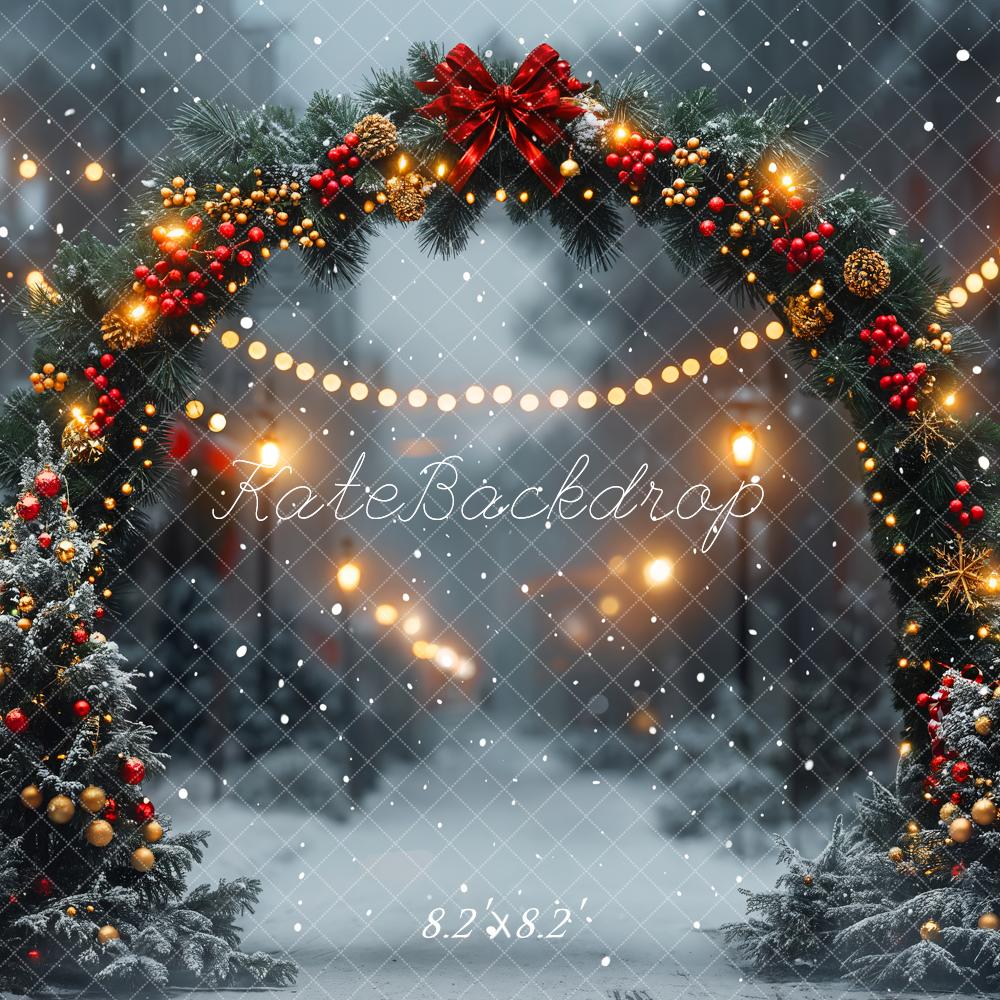 Fondo de Navidad de Invierno de Arco de Calle diseñado por Emetselch