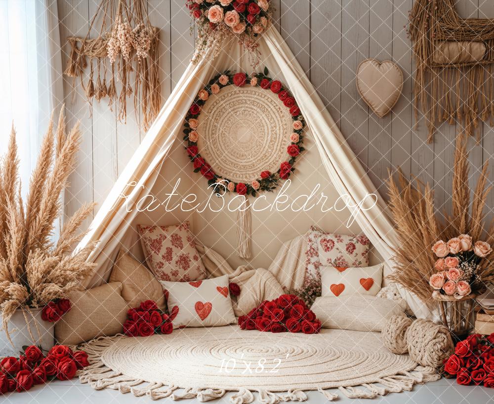 Kate Spring Boho Romantic Floral Tent Backdrop Designed by Emetselch