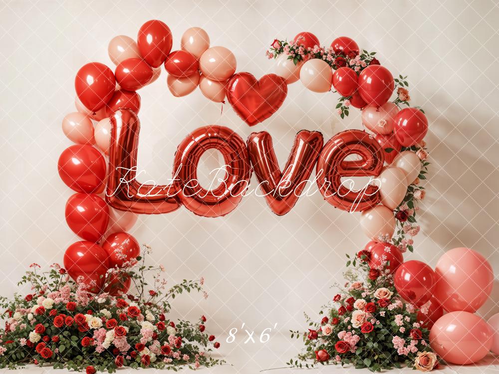 Lightning Deal #1 Kate Valentine's Day Love Balloon Arch Backdrop Designed by Emetselch