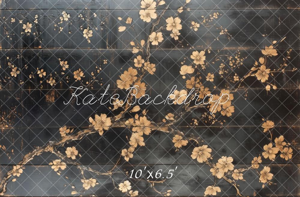 TEST Kate Vintage Floral Dark Wall Floor Backdrop Designed by Mini MakeBelieve