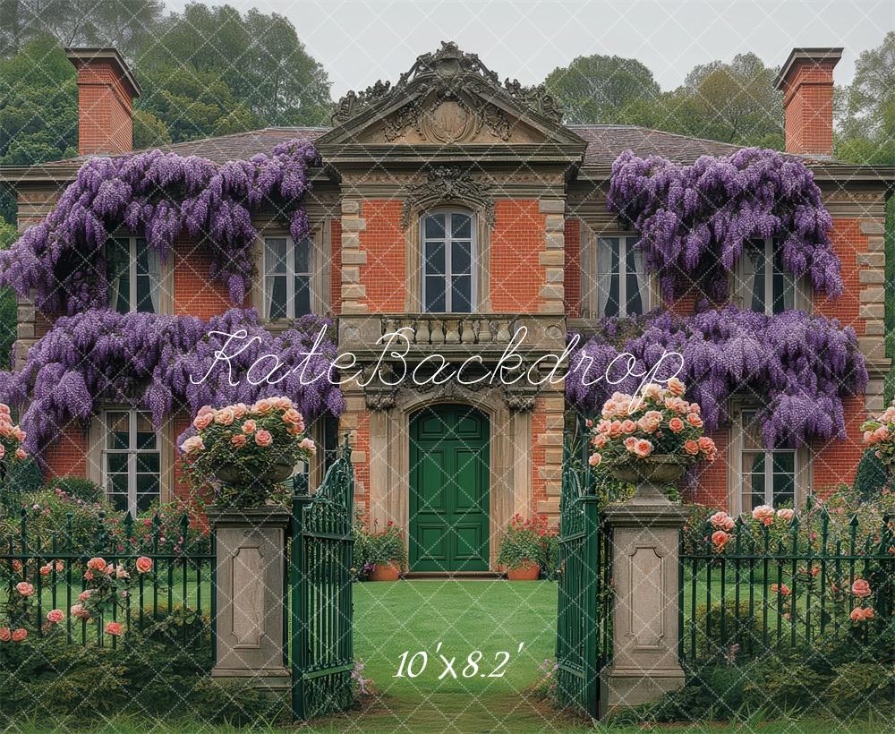 Kate Wisteria Floral Mansion Estate Backdrop Designed by Mini MakeBelieve