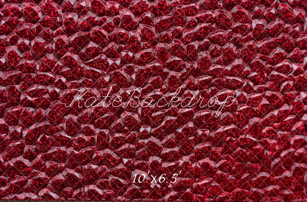 Kate Red Glitter Cobblestone Floor Backdrop Designed by Mini MakeBelieve