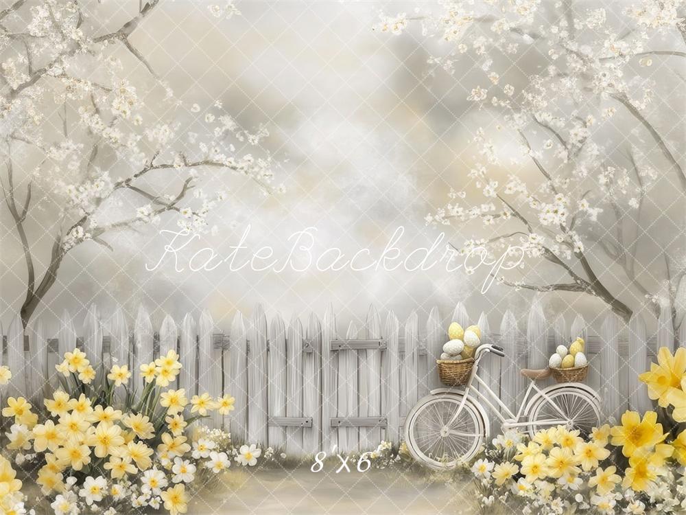 Fondo de Flores de Bicicleta de Arte Fino de Primavera Diseñado por Lidia Redekopp