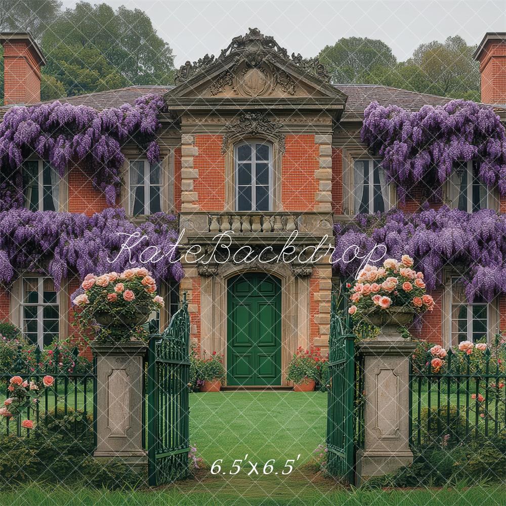 Kate Wisteria Floral Mansion Estate Backdrop Designed by Mini MakeBelieve