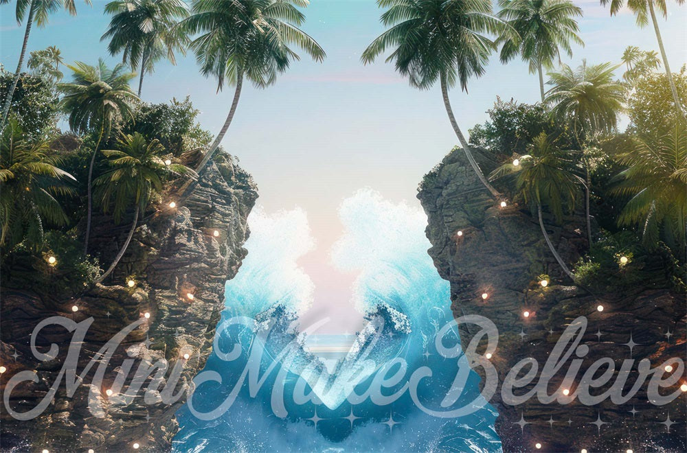 Fondo de Ola isleña de ensueño de verano diseñado por Mini MakeBelieve