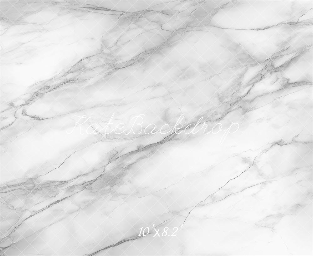 Kate White Marble Texture Floor Backdrop Designed by Mini MakeBelieve