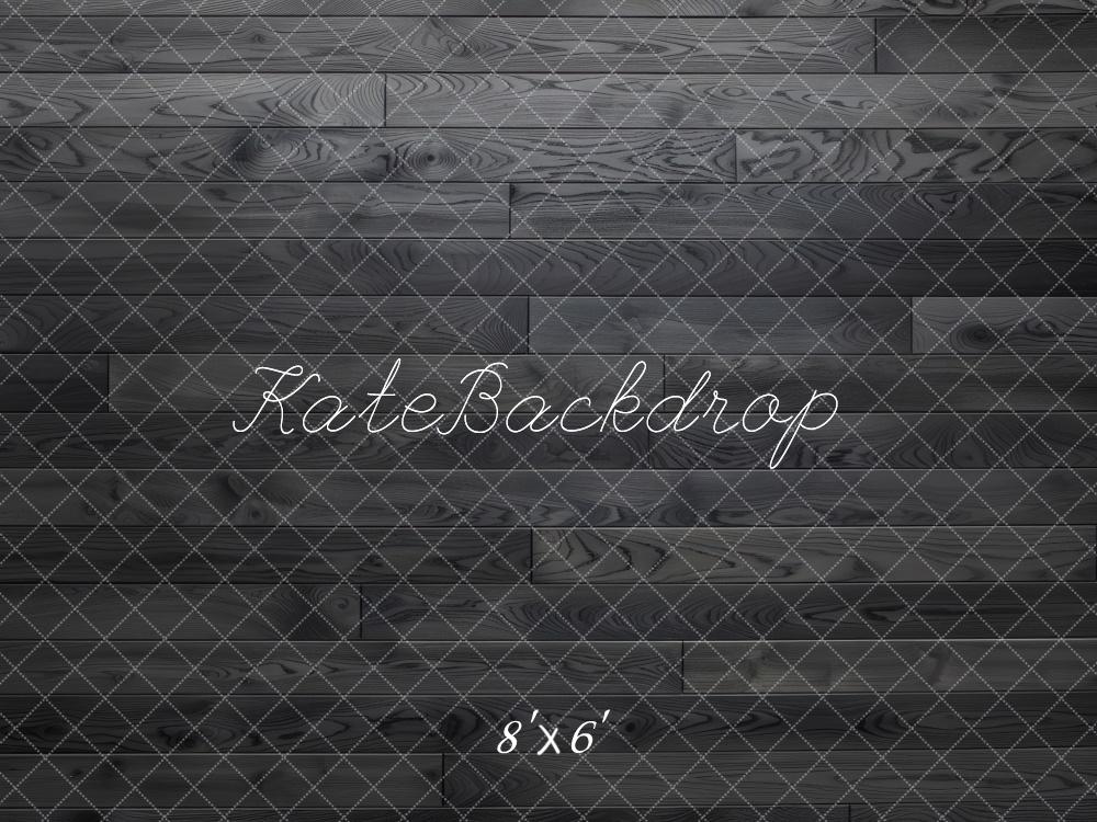 Kate Dark Gray Wood Texture Floor Backdrop Designed by Mini MakeBelieve