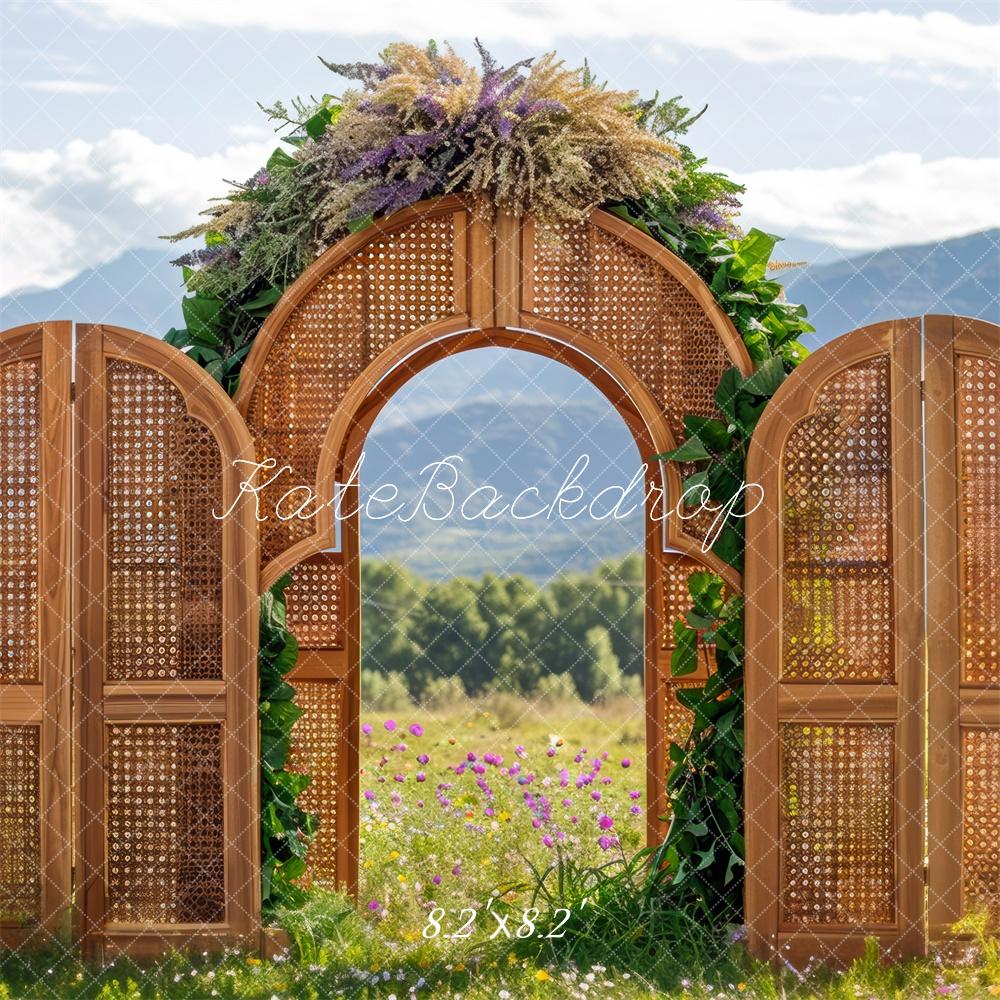 Kate Boho Spring Wooden Arch Exterior Backdrop Designed by Mini MakeBelieve