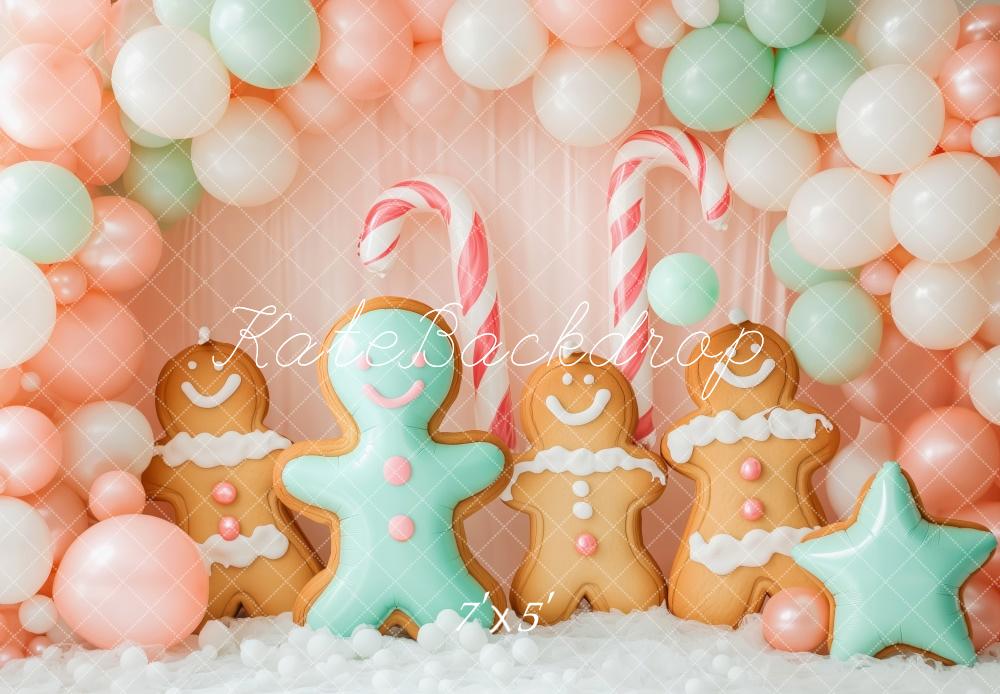 Kate Christmas Gingerbread Candy Balloon Arch Backdrop Designed by Patty Roberts