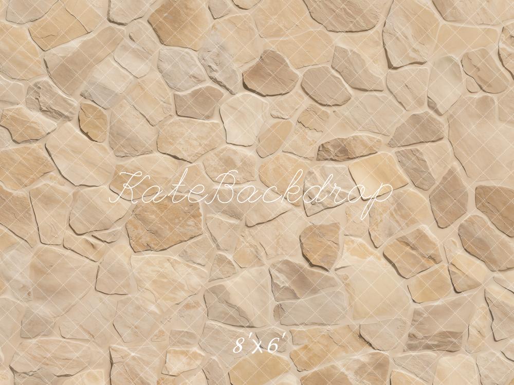 Kate Beige Stone Texture Floor Backdrop Designed by Emetselch