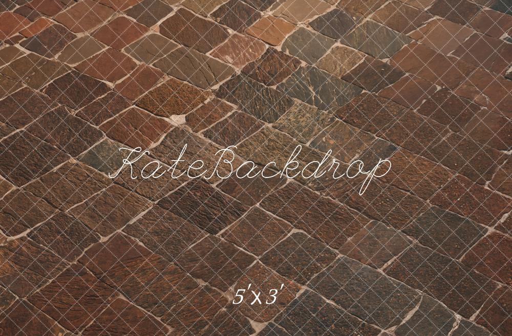 Kate Dark Brown Brick Road Floor Backdrop Designed by Kate Image