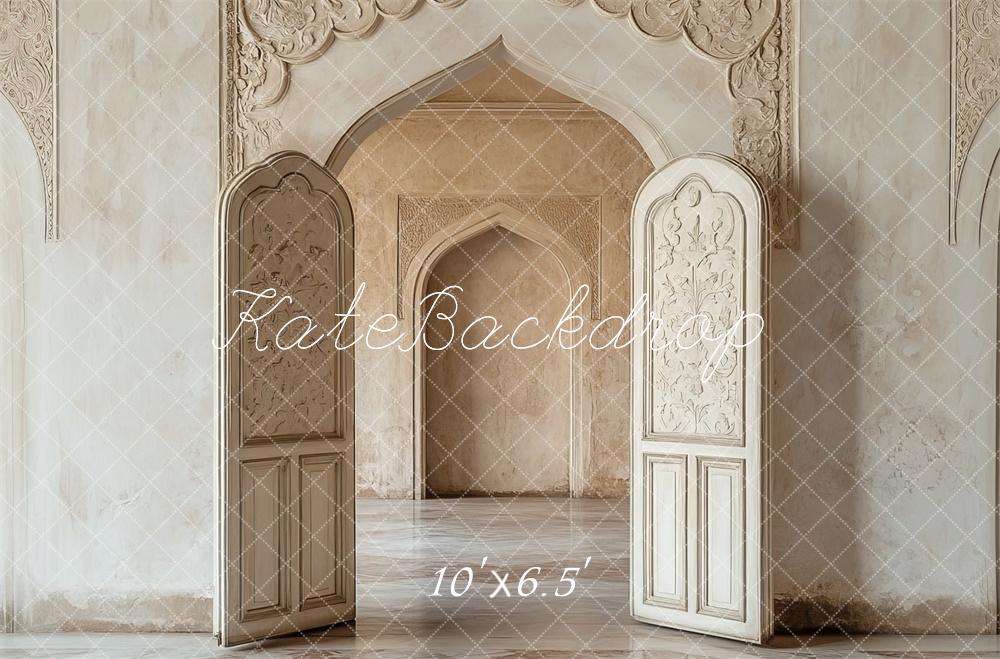 TEST Kate Retro Elegant Archway Beige Backdrop Designed by Mini MakeBelieve