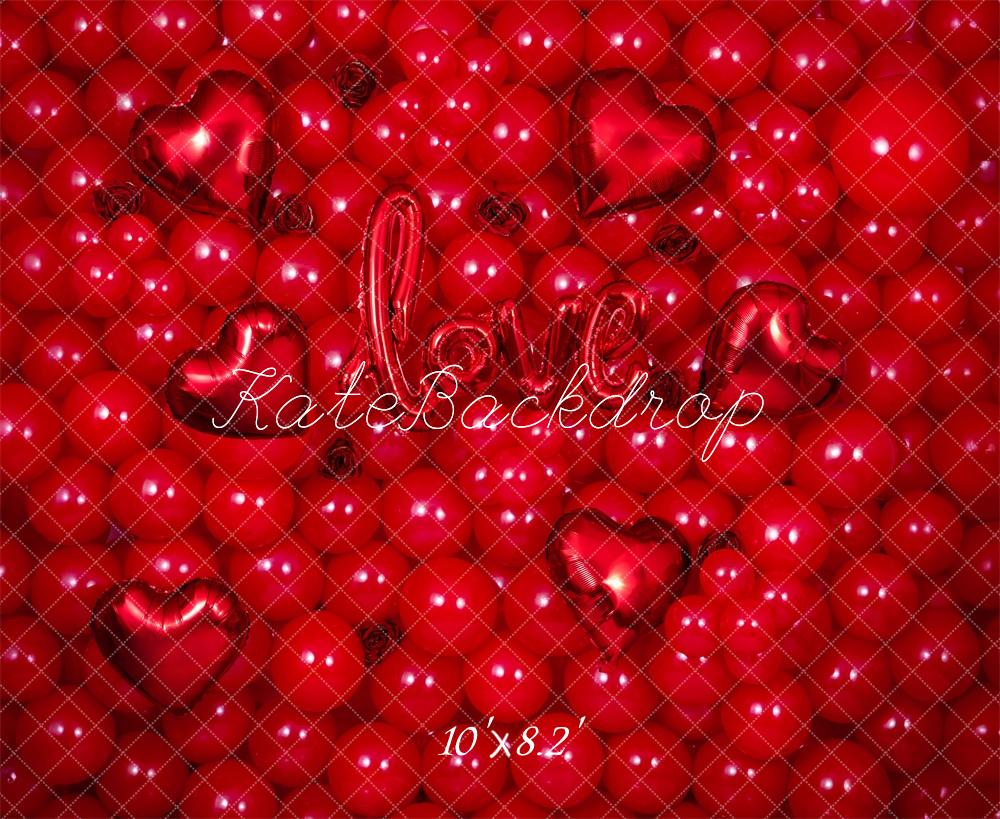 Kate Valentine Red Heart Balloon Backdrop Designed by Mini MakeBelieve