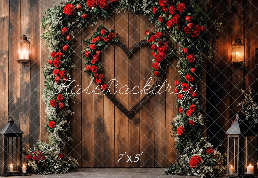 Arco de rosas en forma de corazón de madera diseñado por Emetselch