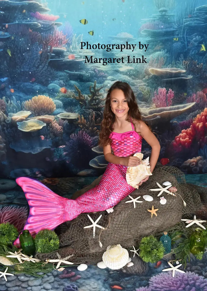 Kate Summer Underwater Ocean Scene Backdrop Designed by Mandy Ringe Photography