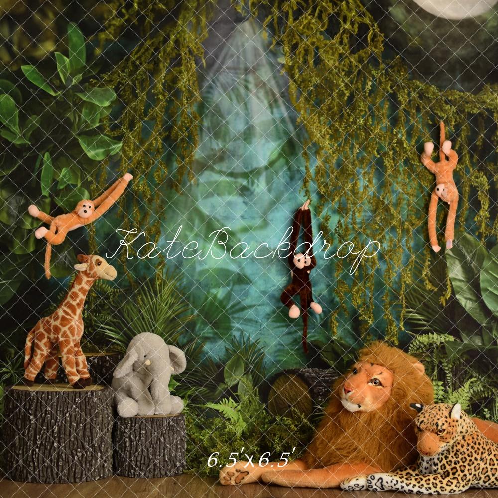 Fondo de Pastel Smash de Animales Salvajes de la Jungla Diseñado por Mandy Ringe Photography