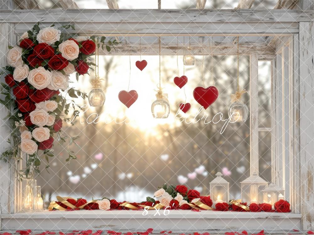 Kate Valentine's Roses Window Exterior Backdrop Designed by Mini MakeBelieve