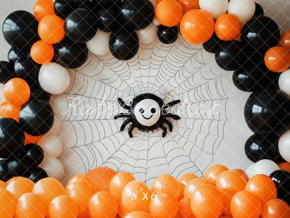 Fondo de globo de telaraña de Halloween diseñado por Patty Roberts