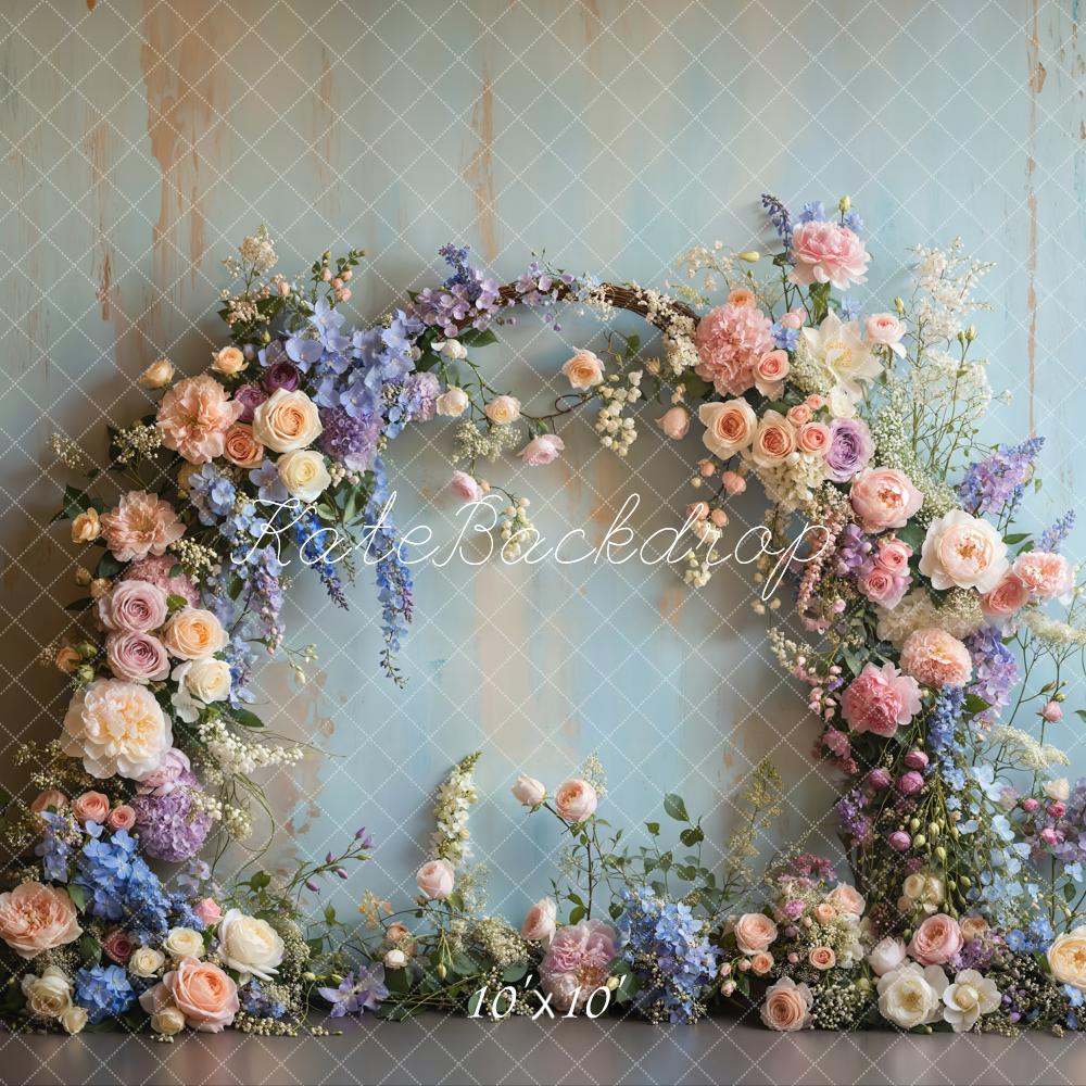 Arco Floral de Primavera Pastel Fondo